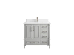Aberdeen 36 in. W x 22 in. D Center Sink Bathroom Vanity - photo 26