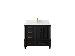 Aberdeen 36 in. W x 22 in. D Center Sink Bathroom Vanity - photo 26