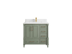 Aberdeen 36 in. W x 22 in. D Center Sink Bathroom Vanity - photo 22