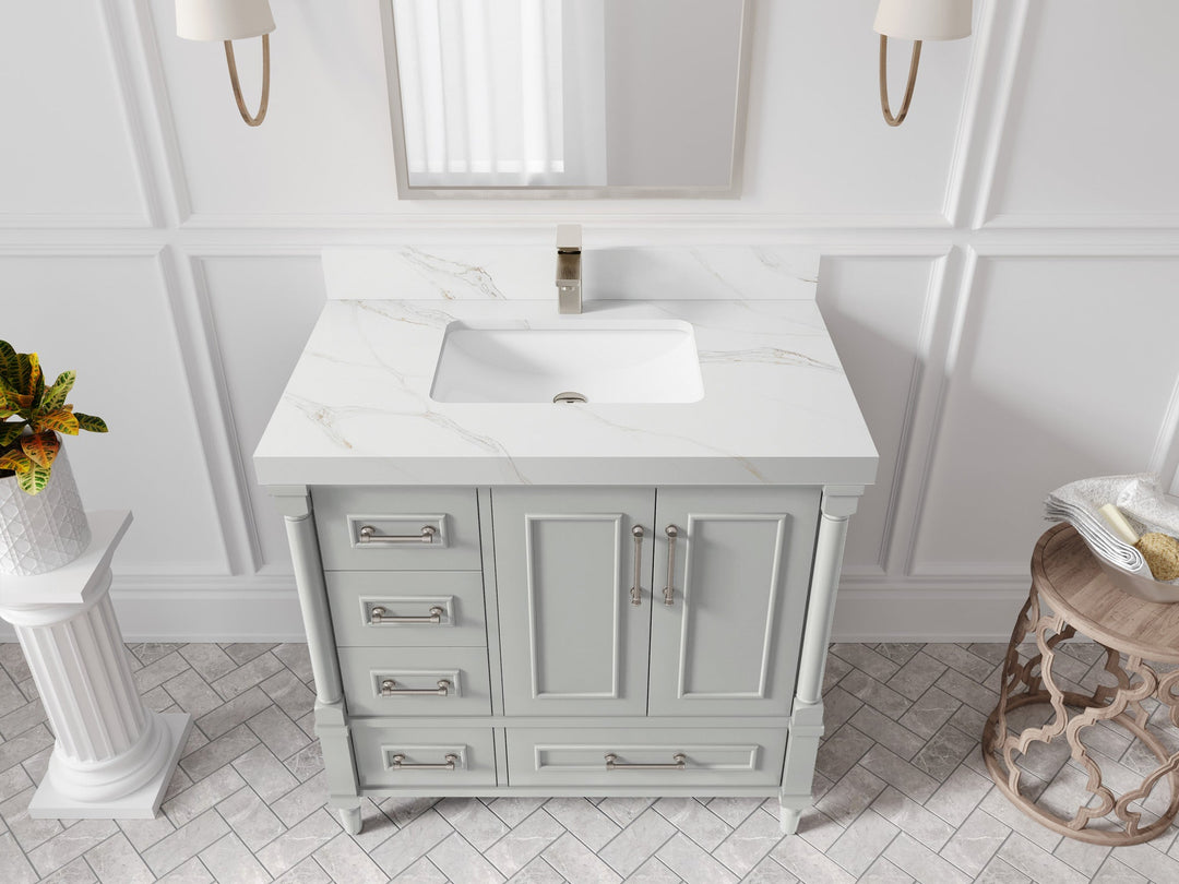 Aberdeen 36 in. W x 22 in. D Center Sink Bathroom Vanity - Willow Bath and Vanity