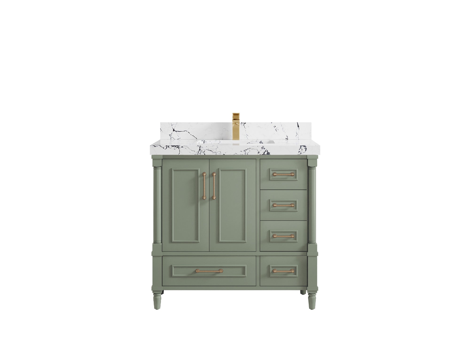 Aberdeen 36 in. W x 22 in. D Center Sink Bathroom Vanity - Willow Bath and Vanity