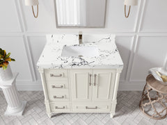 Aberdeen 36 in. W x 22 in. D Center Sink Bathroom Vanity - photo 39