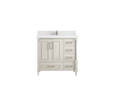 Aberdeen 36 in. W x 22 in. D Center Sink Bathroom Vanity - Willow Bath and Vanity