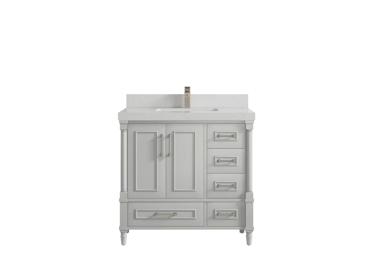 Aberdeen 36 in. W x 22 in. D Center Sink Bathroom Vanity - Willow Bath and Vanity