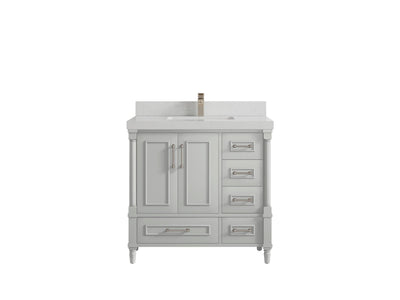Aberdeen 36 in. W x 22 in. D Center Sink Bathroom Vanity - Willow Bath and Vanity