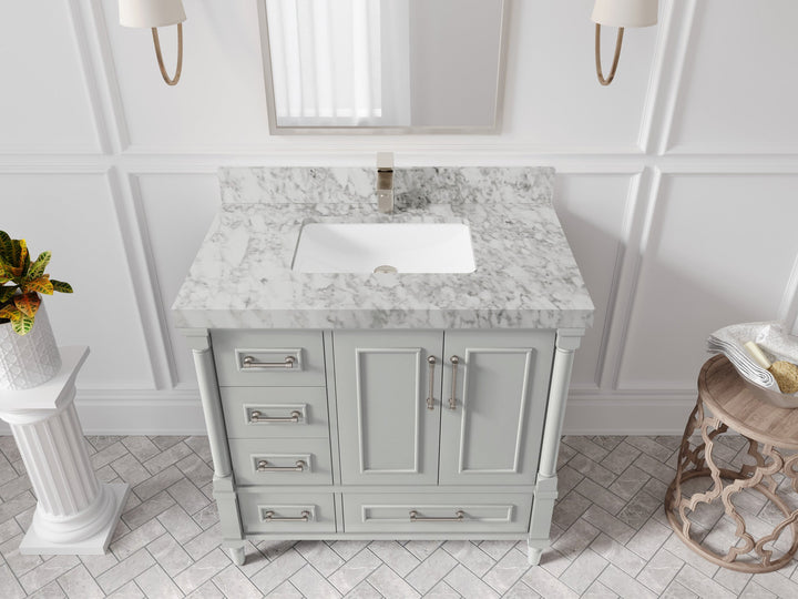 Aberdeen 36 in. W x 22 in. D Center Sink Bathroom Vanity - photo 7