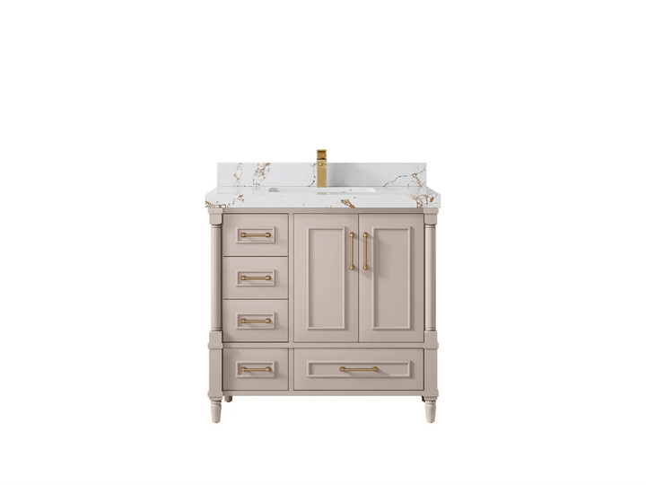 Aberdeen 36 in. W x 22 in. D Center Sink Bathroom Vanity - photo 39