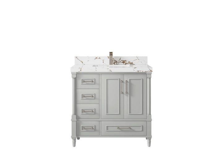 Aberdeen 36 in. W x 22 in. D Center Sink Bathroom Vanity - photo 36