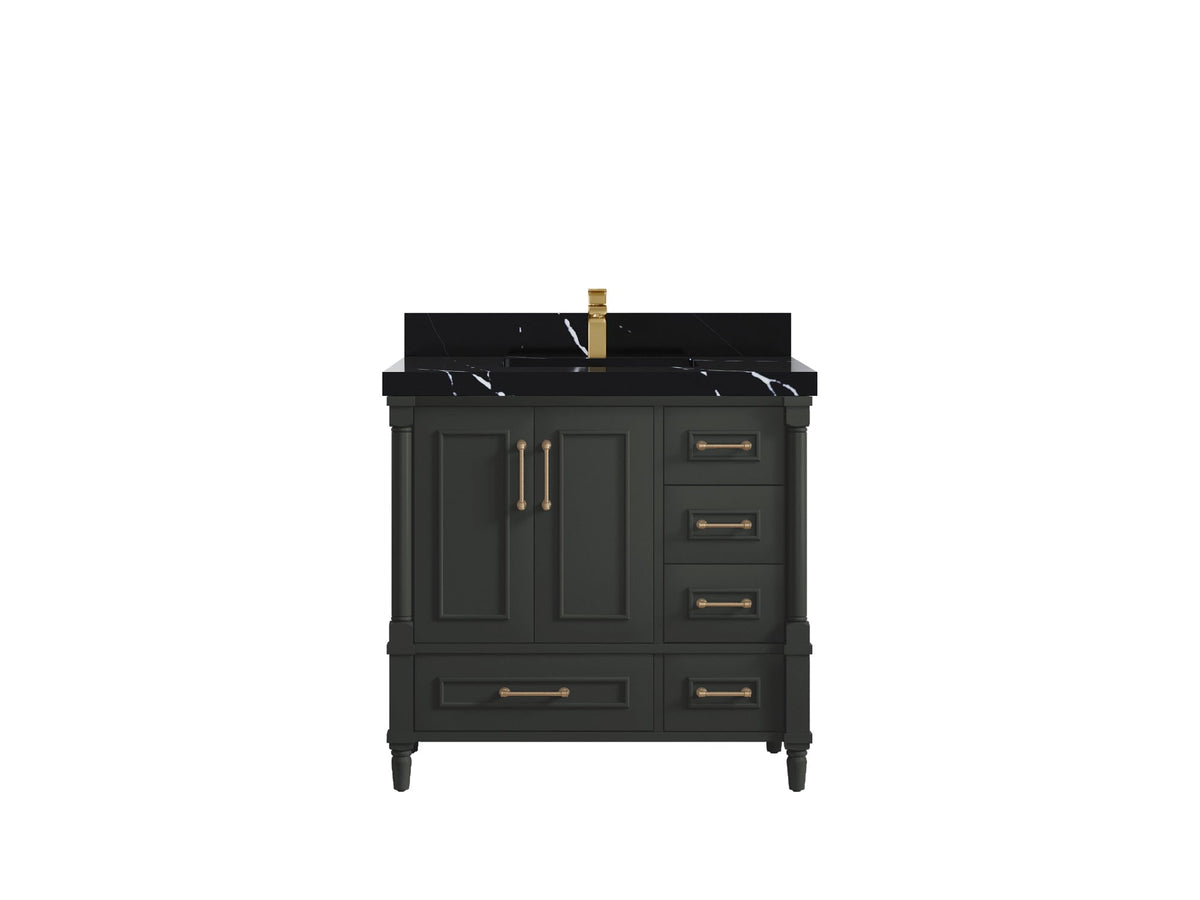 Aberdeen 36 in. W x 22 in. D Center Sink Bathroom Vanity - Willow Bath and Vanity