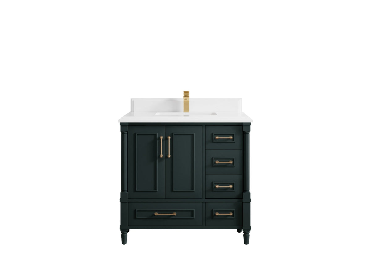 Aberdeen 36 in. W x 22 in. D Center Sink Bathroom Vanity - Willow Bath and Vanity