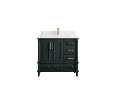Aberdeen 36 in. W x 22 in. D Center Sink Bathroom Vanity - Willow Bath and Vanity