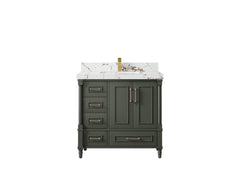 Aberdeen 36 in. W x 22 in. D Center Sink Bathroom Vanity - photo 36