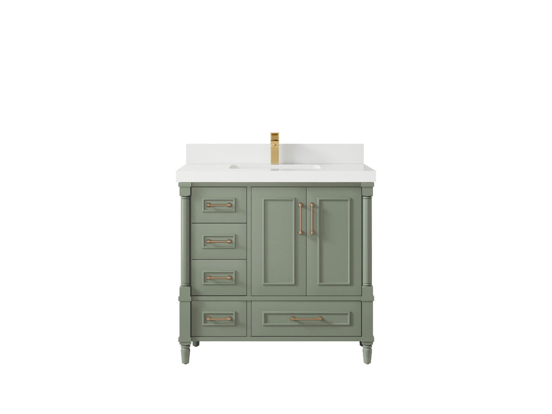 Aberdeen 36 in. W x 22 in. D Center Sink Bathroom Vanity | 
              
                Evergreen
                
                  
             - ABD_EGN_WHQZ_36CR - photo №42