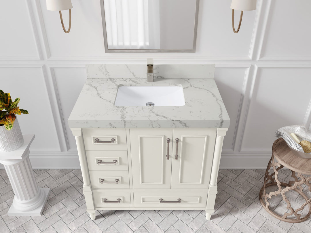 Aberdeen 36 in. W x 22 in. D Center Sink Bathroom Vanity - Willow Bath and Vanity