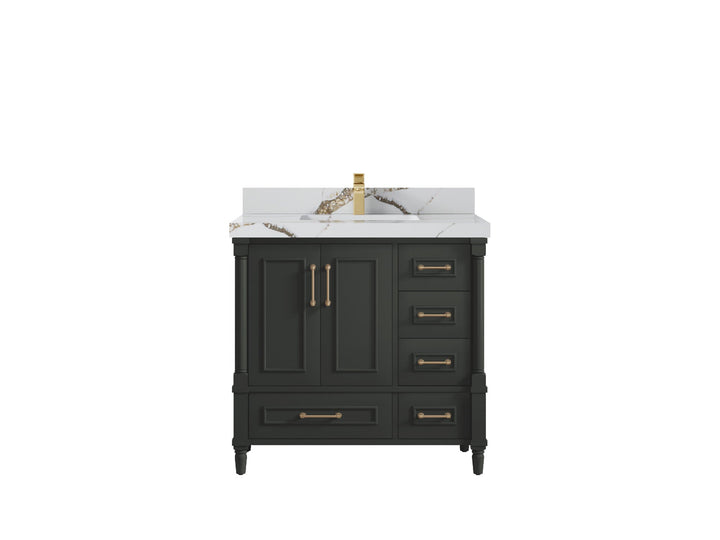 Aberdeen 36 in. W x 22 in. D Center Sink Bathroom Vanity - photo 14
