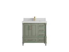 Aberdeen 36 in. W x 22 in. D Center Sink Bathroom Vanity - photo 18