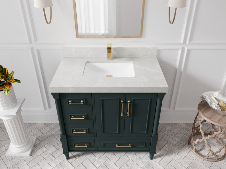 Aberdeen 36 in. W x 22 in. D Center Sink Bathroom Vanity - photo 27