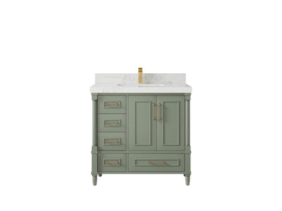 Aberdeen 36 in. W x 22 in. D Center Sink Bathroom Vanity - Willow Bath and Vanity