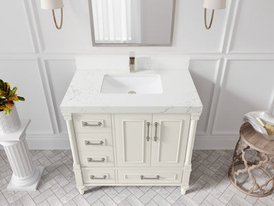 Aberdeen 36 in. W x 22 in. D Center Sink Bathroom Vanity - Willow Bath and Vanity