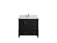 Aberdeen 36 in. W x 22 in. D Center Sink Bathroom Vanity - photo 36
