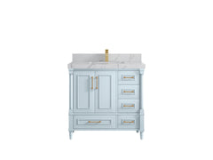 Aberdeen 36 in. W x 22 in. D Center Sink Bathroom Vanity - photo 42