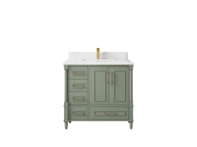 Aberdeen 36 in. W x 22 in. D Center Sink Bathroom Vanity - Willow Bath and Vanity