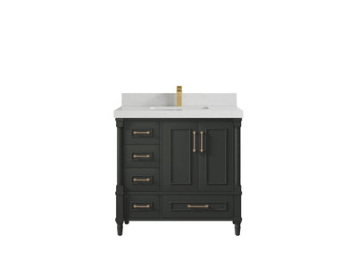 Aberdeen 36 in. W x 22 in. D Center Sink Bathroom Vanity - Willow Bath and Vanity