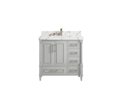 Aberdeen 36 in. W x 22 in. D Center Sink Bathroom Vanity - photo 36