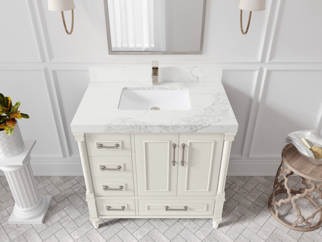 Aberdeen 36 in. W x 22 in. D Center Sink Bathroom Vanity - Willow Bath and Vanity