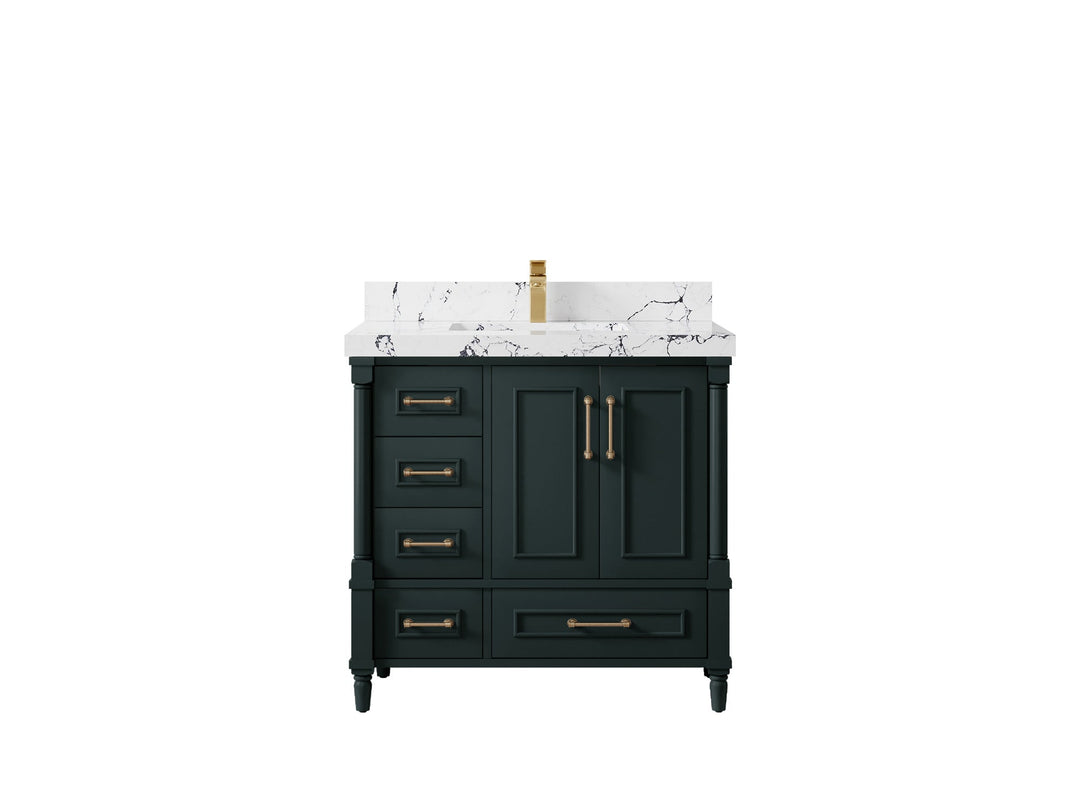 Aberdeen 36 in. W x 22 in. D Center Sink Bathroom Vanity - Willow Bath and Vanity