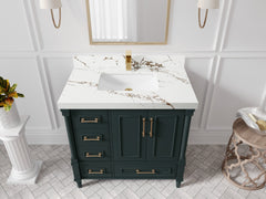 Aberdeen 36 in. W x 22 in. D Center Sink Bathroom Vanity - photo 35