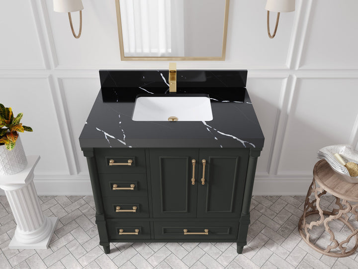 Aberdeen 36 in. W x 22 in. D Center Sink Bathroom Vanity - photo 11