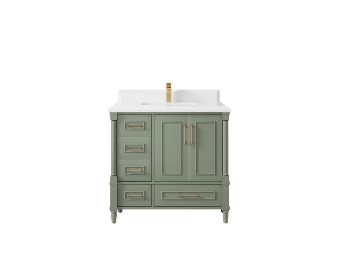 Aberdeen 36 in. W x 22 in. D Center Sink Bathroom Vanity | 
              
                Evergreen
                
                  
             - ABD_EGN_WHQZ_36CR - photo №26