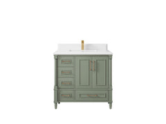 Aberdeen 36 in. W x 22 in. D Center Sink Bathroom Vanity - photo 26