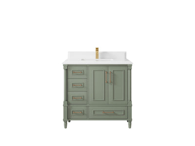 Aberdeen 36 in. W x 22 in. D Center Sink Bathroom Vanity - Willow Bath and Vanity
