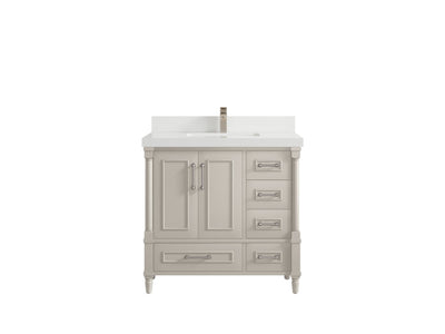 Aberdeen 36 in. W x 22 in. D Center Sink Bathroom Vanity - Willow Bath and Vanity