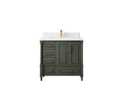 Aberdeen 36 in. W x 22 in. D Center Sink Bathroom Vanity - photo 26