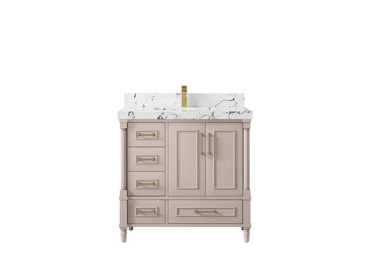 Aberdeen 36 in. W x 22 in. D Center Sink Bathroom Vanity - photo 41