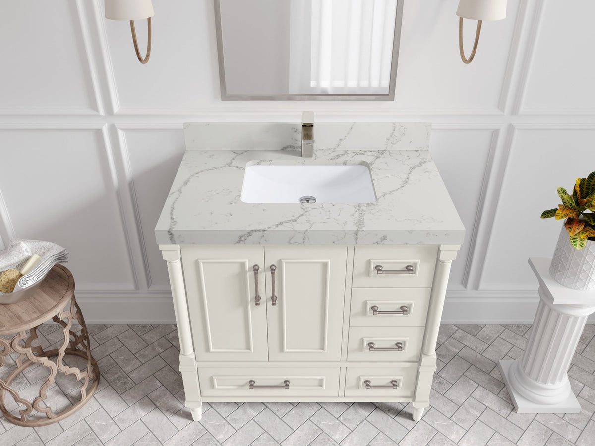 Aberdeen 36 in. W x 22 in. D Center Sink Bathroom Vanity - Willow Bath and Vanity