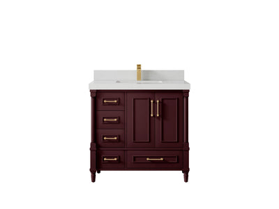 Aberdeen 36 in. W x 22 in. D Center Sink Bathroom Vanity - Willow Bath and Vanity