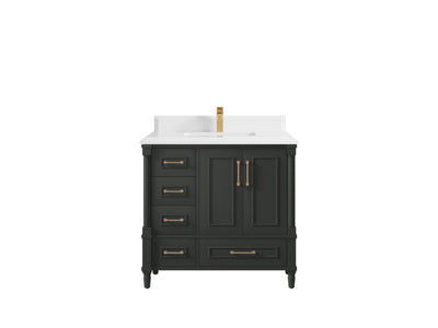 Aberdeen 36 in. W x 22 in. D Center Sink Bathroom Vanity - Willow Bath and Vanity