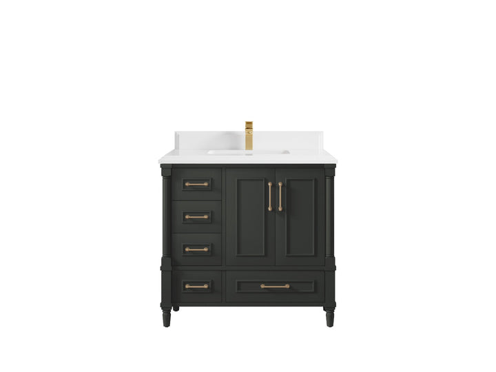 Aberdeen 36 in. W x 22 in. D Center Sink Bathroom Vanity - photo 28