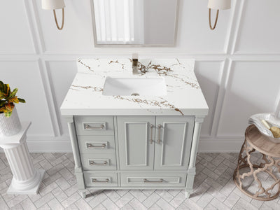 Aberdeen 36 in. W x 22 in. D Center Sink Bathroom Vanity - Willow Bath and Vanity