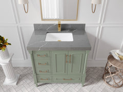 Aberdeen 36 in. W x 22 in. D Center Sink Bathroom Vanity - photo 31
