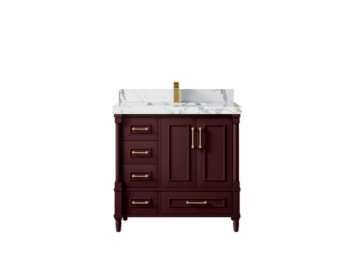 Aberdeen 36 in. W x 22 in. D Center Sink Bathroom Vanity - photo 25