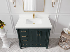 Aberdeen 36 in. W x 22 in. D Center Sink Bathroom Vanity - photo 39