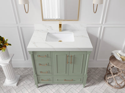 Aberdeen 36 in. W x 22 in. D Center Sink Bathroom Vanity - Willow Bath and Vanity