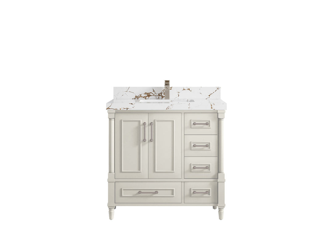 Aberdeen 36 in. W x 22 in. D Center Sink Bathroom Vanity - Willow Bath and Vanity