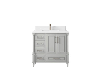 Aberdeen 36 in. W x 22 in. D Center Sink Bathroom Vanity - Willow Bath and Vanity