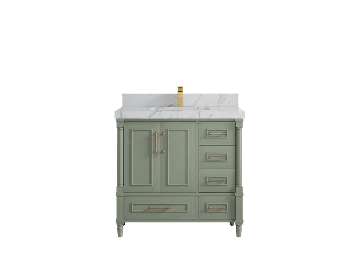 Aberdeen 36 in. W x 22 in. D Center Sink Bathroom Vanity - photo 38